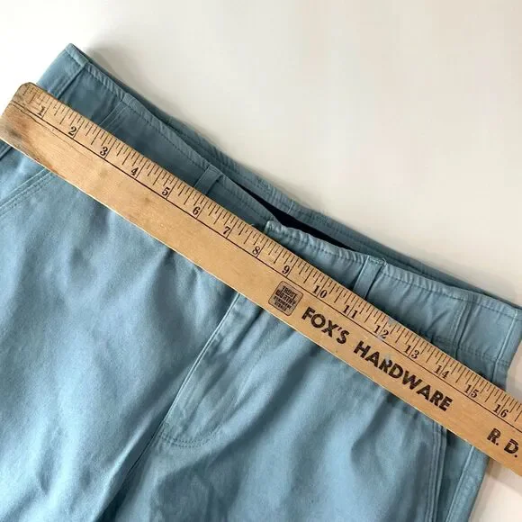 Nat Nast Shorts Men's 30 Chino Slate Green Regular Fit Flat Front Medium Wash - Picture 4 of 7